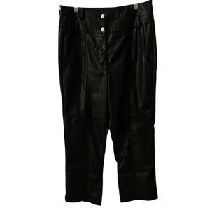 PrettyLittleThing Black Faux Leather Trousers